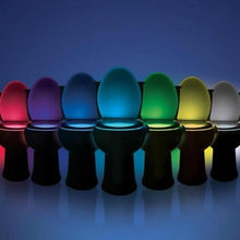 Load image into Gallery viewer, Motion Activated Toilet Rainbow Night Light