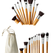 Load image into Gallery viewer, Bamboo Brushes Set with Carry Bag