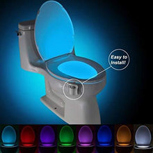 Load image into Gallery viewer, Motion Activated Toilet Rainbow Night Light