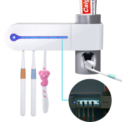 Amerident UV Toothbrush Steriliser with Auto Toothpaste Dispenser