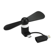 Load image into Gallery viewer, The Heatwave Fan - iPhone &amp; Android Compatible Portable Fan black