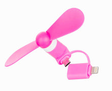 Load image into Gallery viewer, The Heatwave Fan - iPhone &amp; Android Compatible Portable Fan Pink