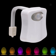 Load image into Gallery viewer, Motion Activated Toilet Rainbow Night Light